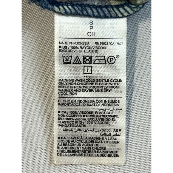 Old Navy S Baby Doll Beachy Hippie Tropical Boho Maxi Smocked Back Slip Dress - Picture 7 of 12